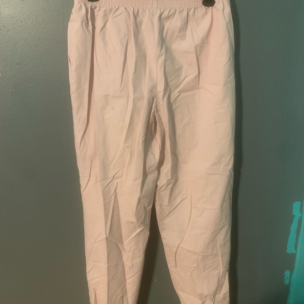 Tropical Scrub pants. Size 14 PT. Light light pink.